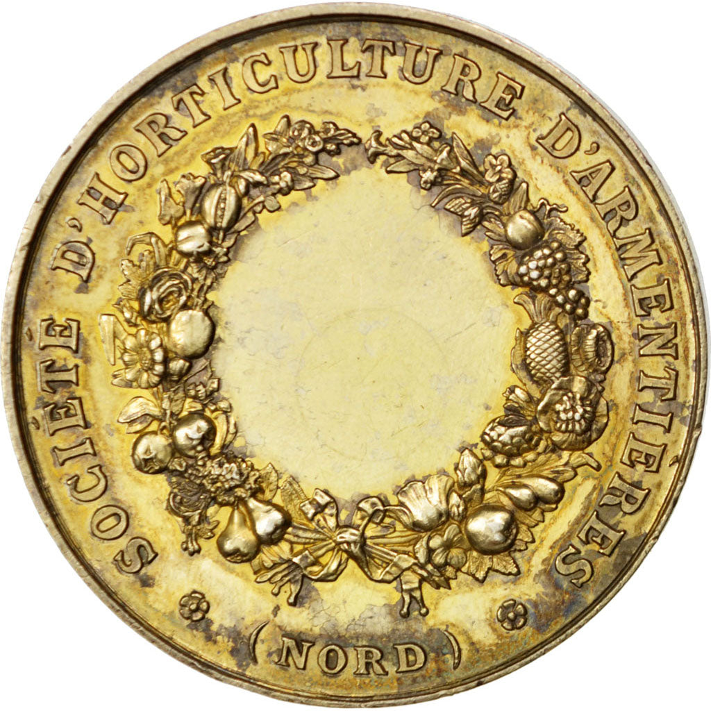 France, Medal, French Third Republic, Flora, AU(50-53), Vermeil