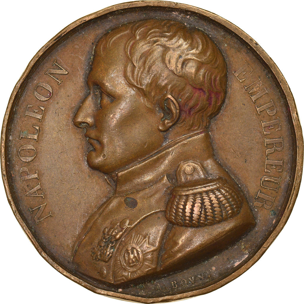 França, Medal, Napoléon Ier, Mémorial de St. Hélène, História, 1862, Bovy