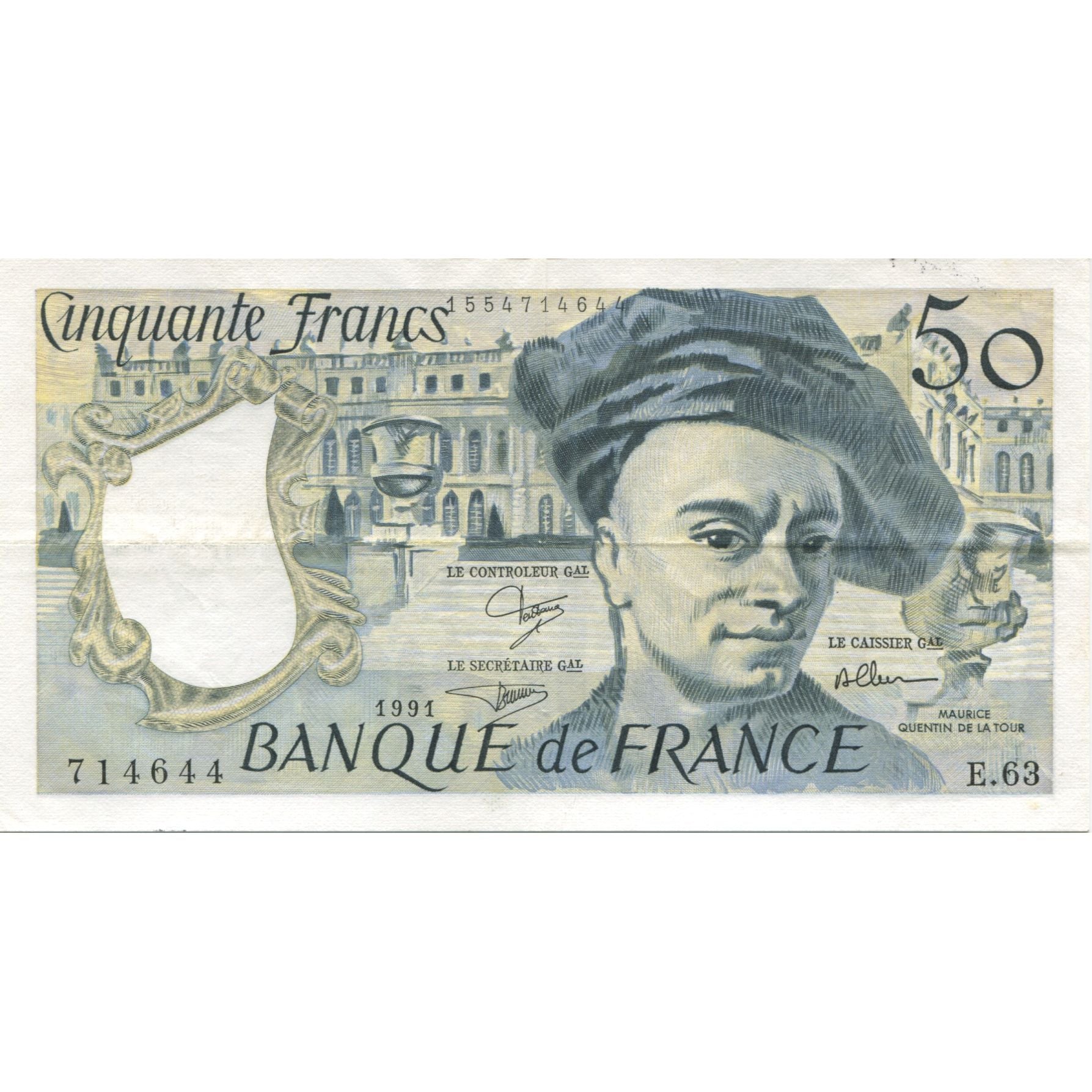 Francia, 50 Francs, Quentin de La Tour, 1991, EBC+, Fayette:67.17, KM:152e