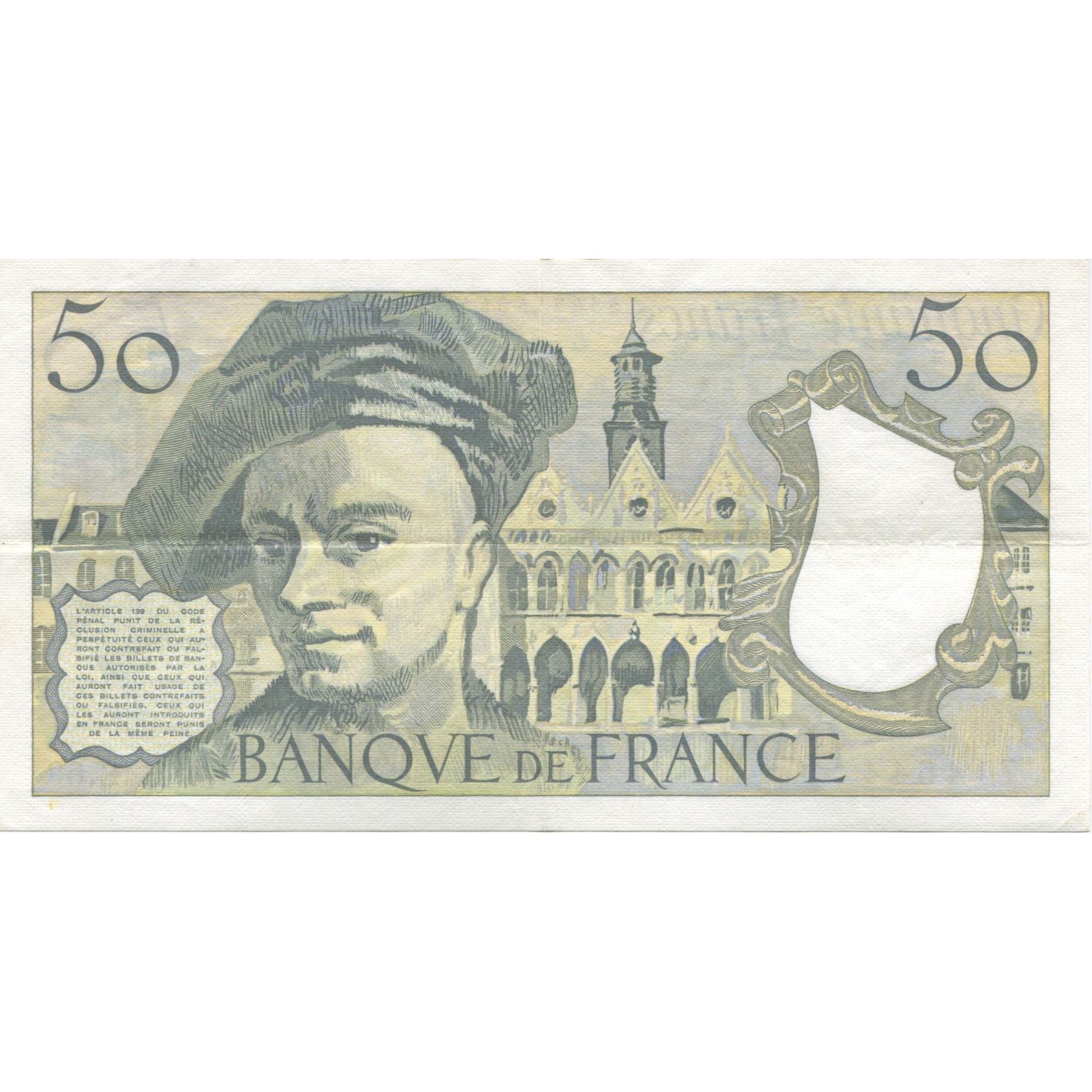 Francia, 50 Francs, Quentin de La Tour, 1991, EBC+, Fayette:67.17, KM:152e
