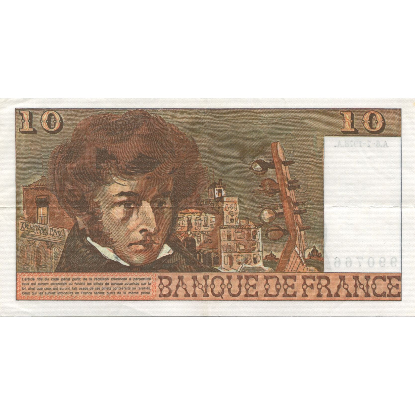Francia, 10 Francs, Berlioz, 1978, 1977-03-02, EBC+, Fayette:63.24, KM:150c