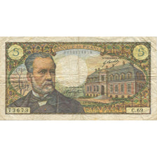 Francia, 5 Francs, Pasteur, 1967, 1967-12-07, BC+, Fayette:61.6, KM:146b