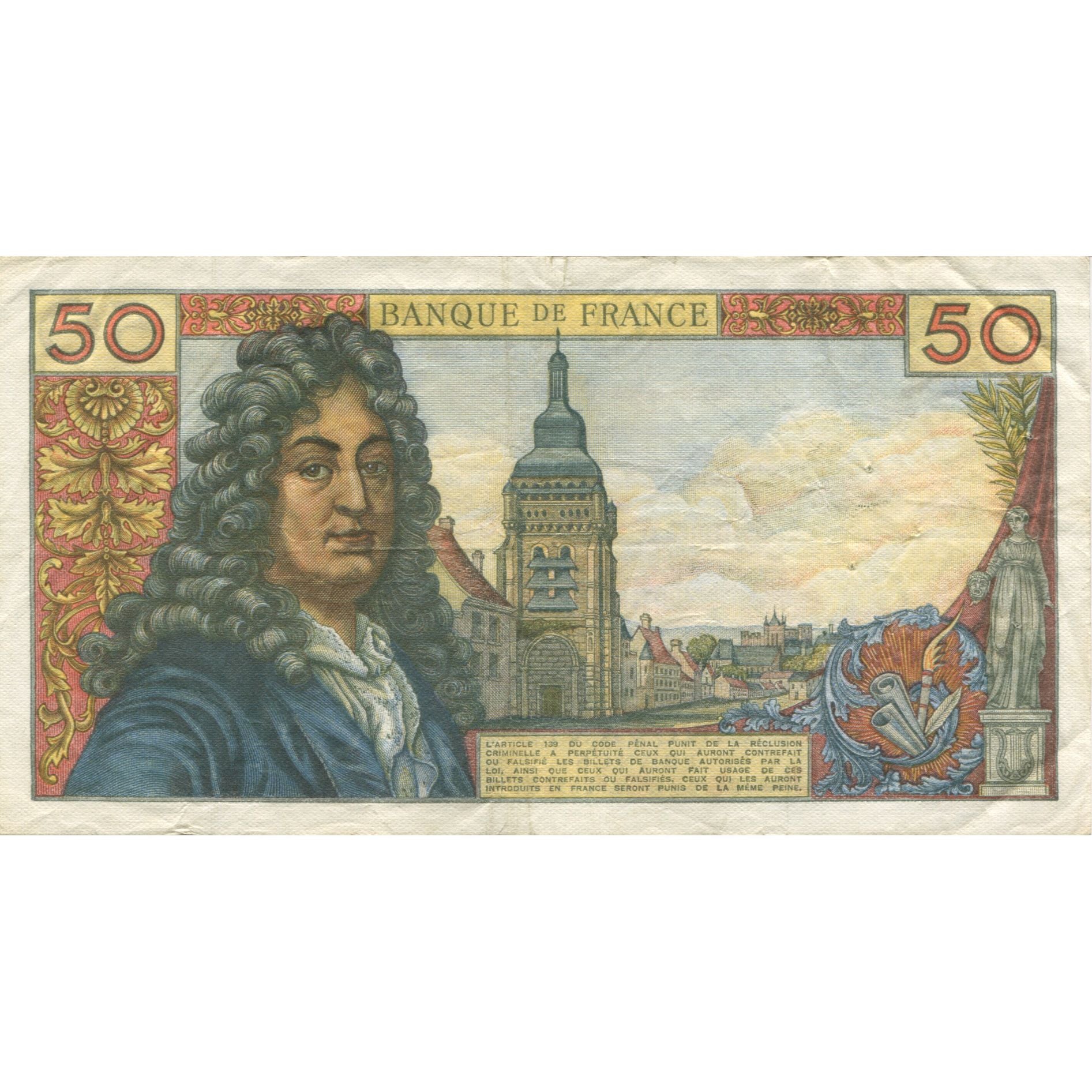 France, 50 Francs, Racine, 1970, 1970-11-05, TTB, Fayette:64.17, KM:148c