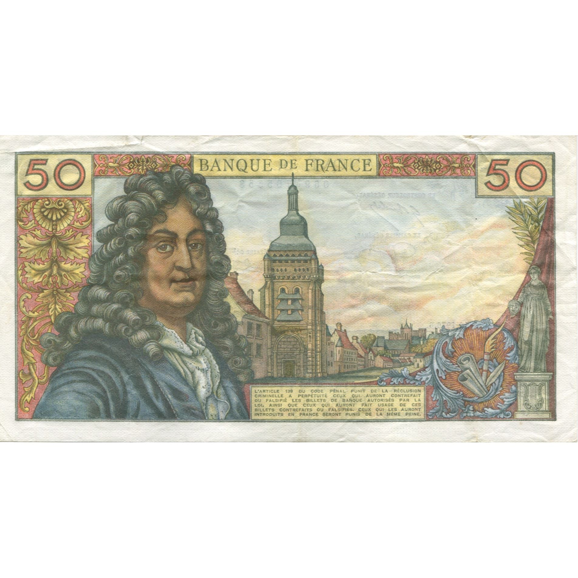 France, 50 Francs, Racine, 1975, 1975-10-02, AU(50-53), Fayette:64.31, KM:148e