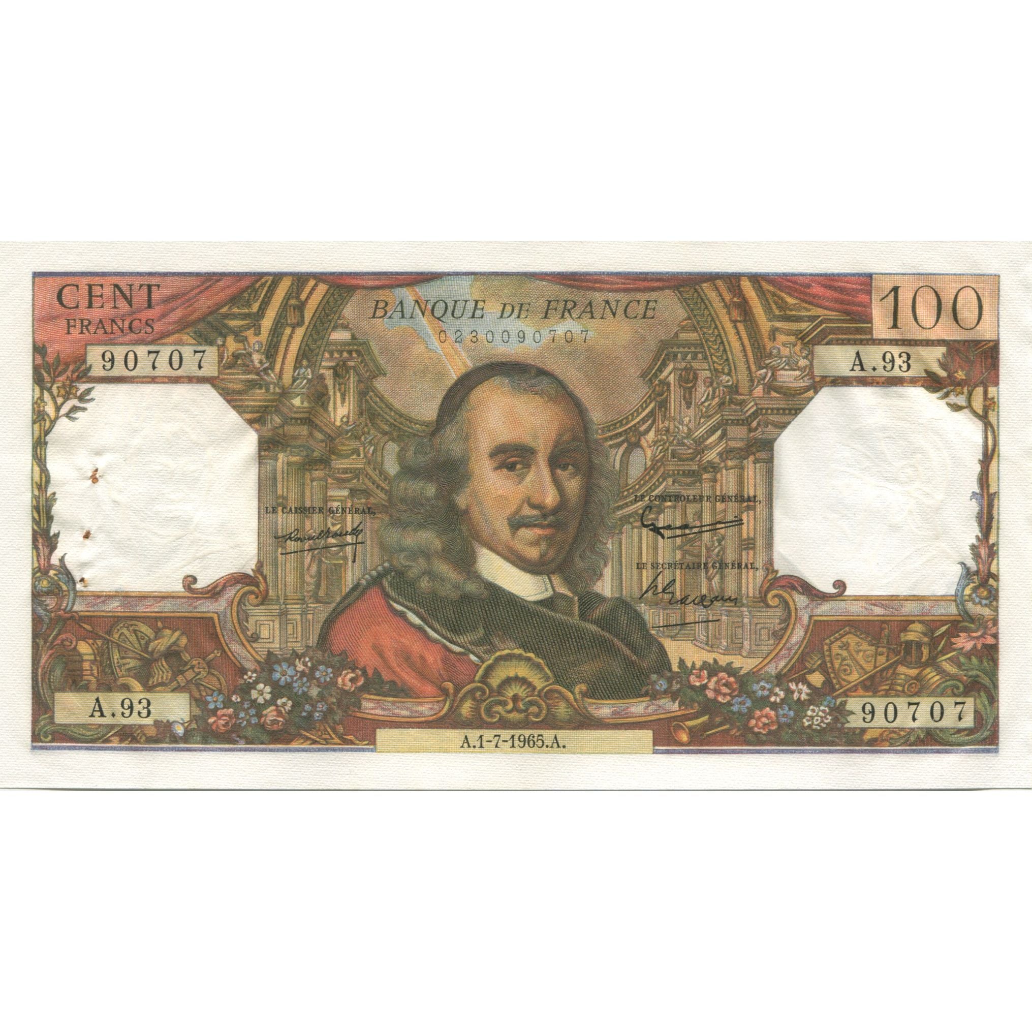Francia, 100 Francs, Corneille, 1965, 1965-07-01, EBC+, Fayette:65.8, KM:149a