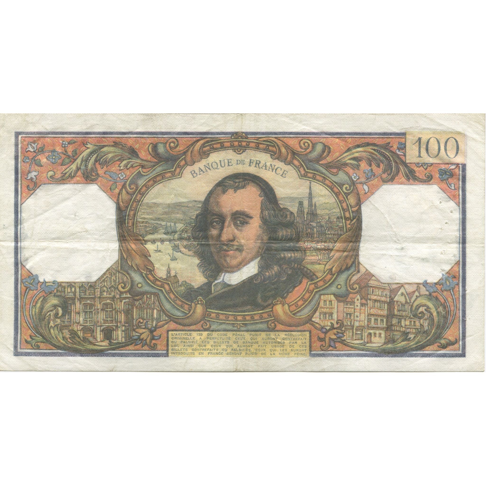 Francia, 100 Francs, Corneille, 1973, 1973-01-04, BB, Fayette:65.41, KM:149d
