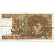 França, 10 Francs, Berlioz, 1974, 1974-06-06, EF(40-45), Fayette:63.5, KM:150a