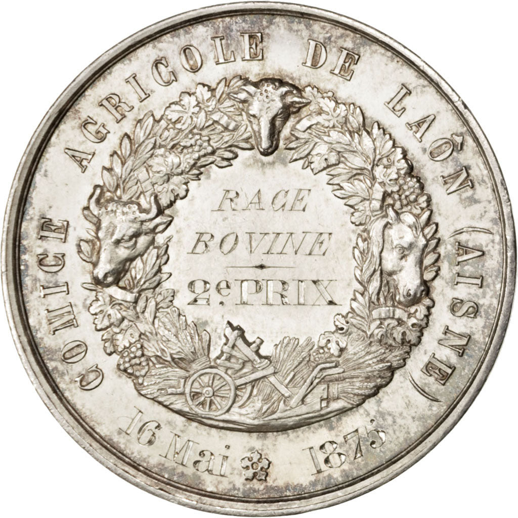 FRANCE, Business & industry, French Third Republic, Medal, 1875, AU(50-53), De..