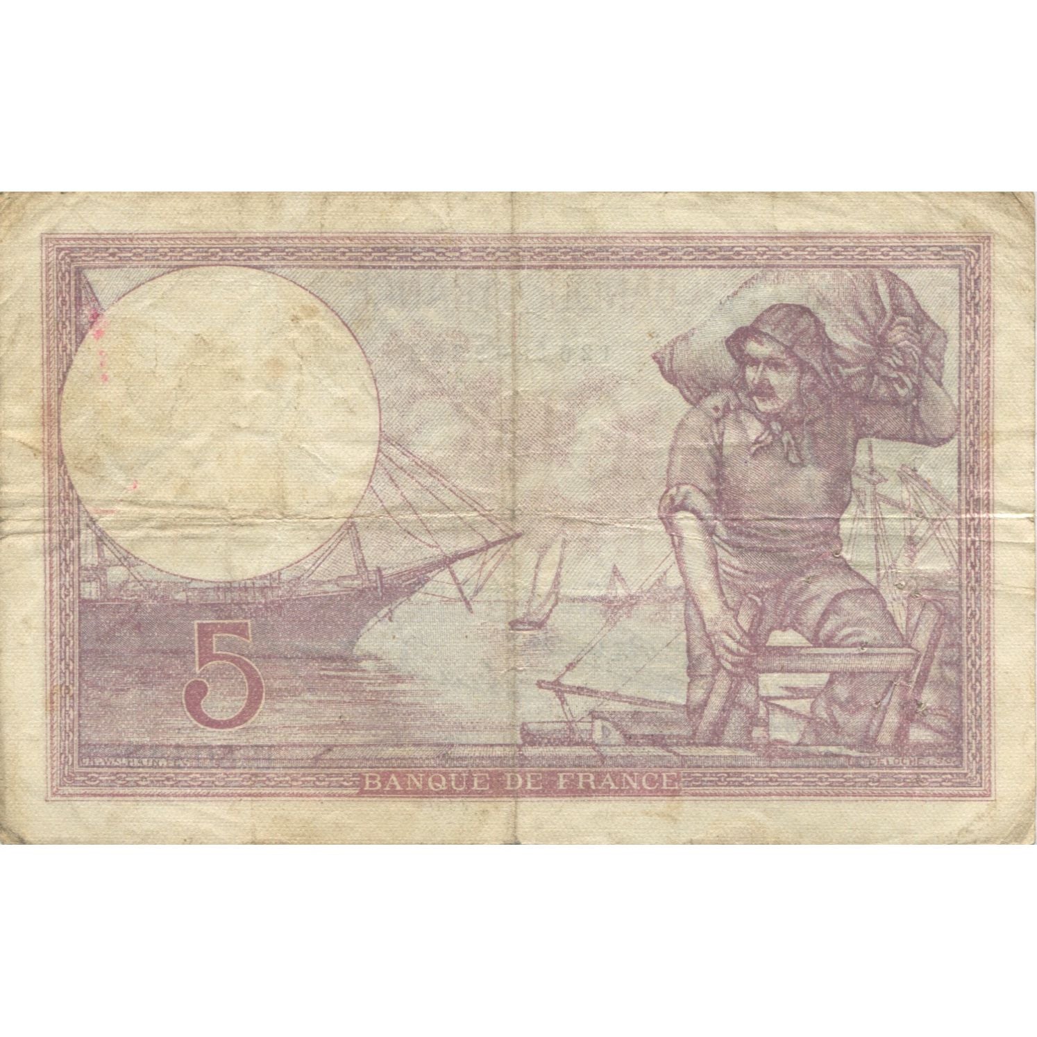 Francia, 5 Francs, Violet, 1927, 1927-10-20, MB, Fayette:F.03.16, KM:72d