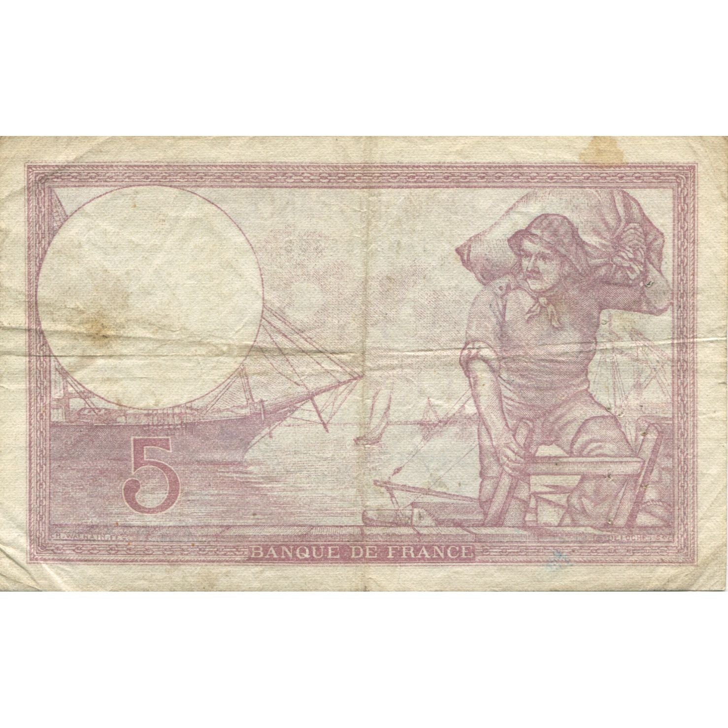 Frankreich, 5 Francs, Violet, 1939, 1939-08-03, S, Fayette:04.04, KM:83