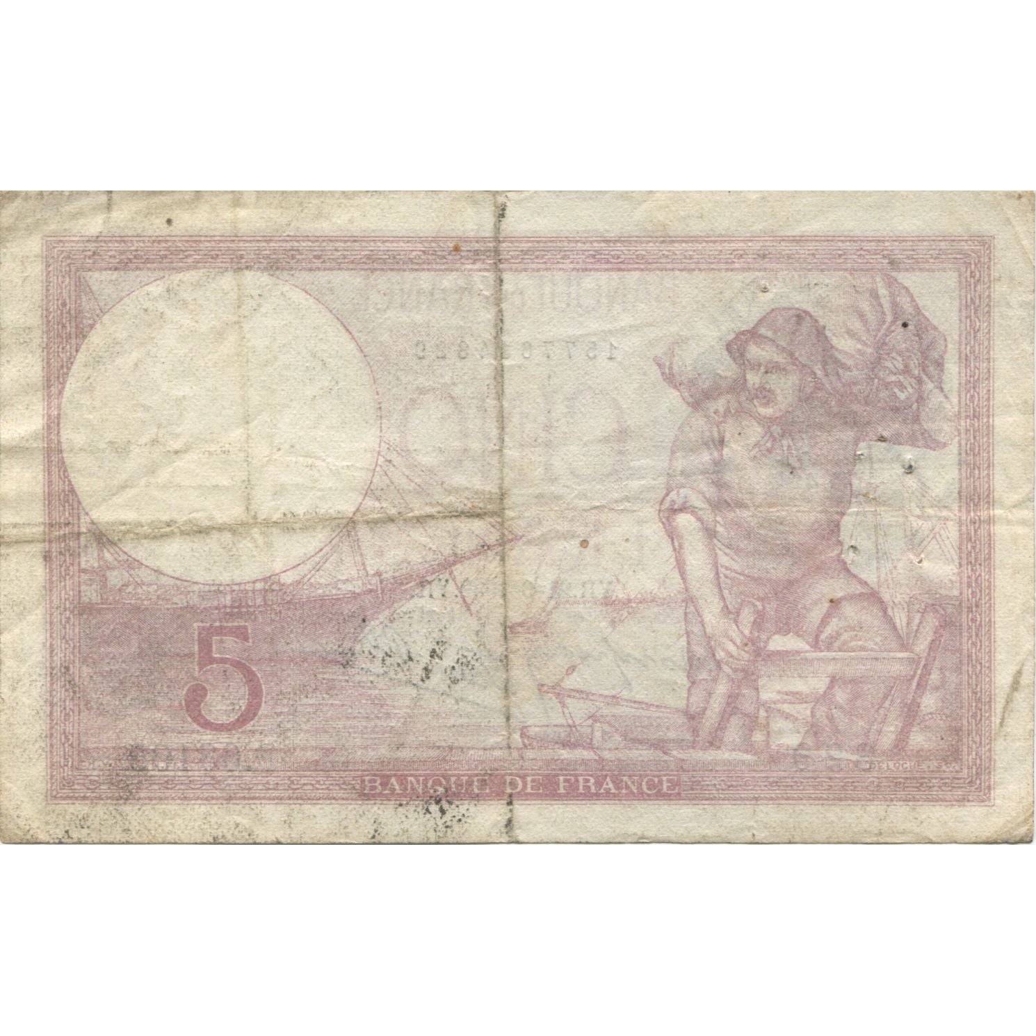 Frankrijk, 5 Francs, Violet, 1939, 1939-09-21, TB, Fayette:04.09, KM:83