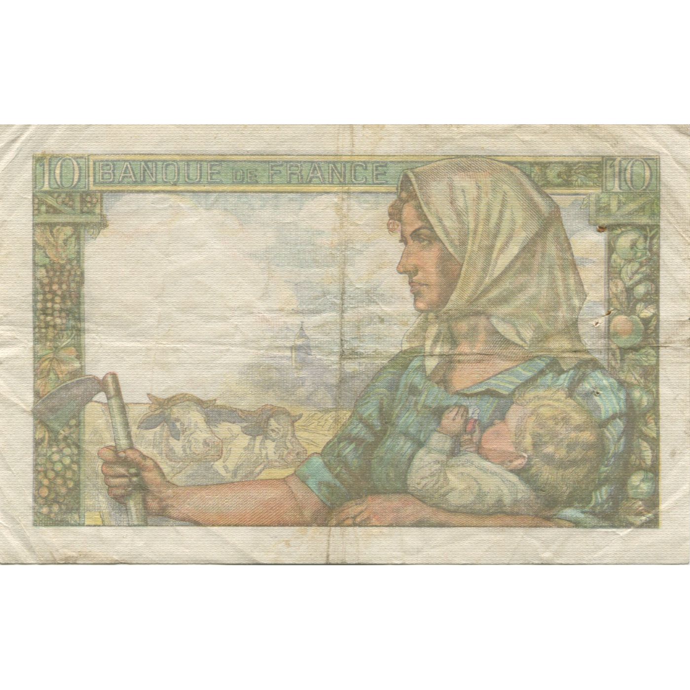 France, 10 Francs, Mineur, 1943, 1943-03-25, EF(40-45), Fayette:08.08, KM:99e
