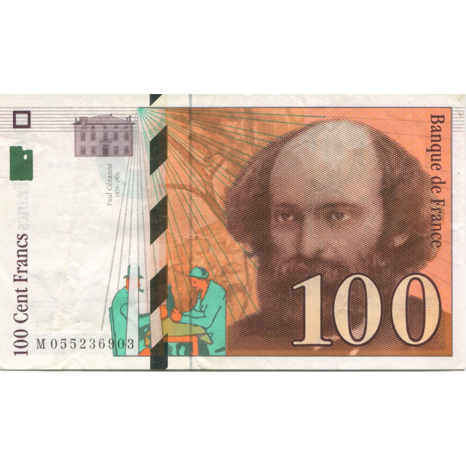 Francia, 100 Francs, Cézanne, 1998, MB+, Fayette:74.2, KM:158a