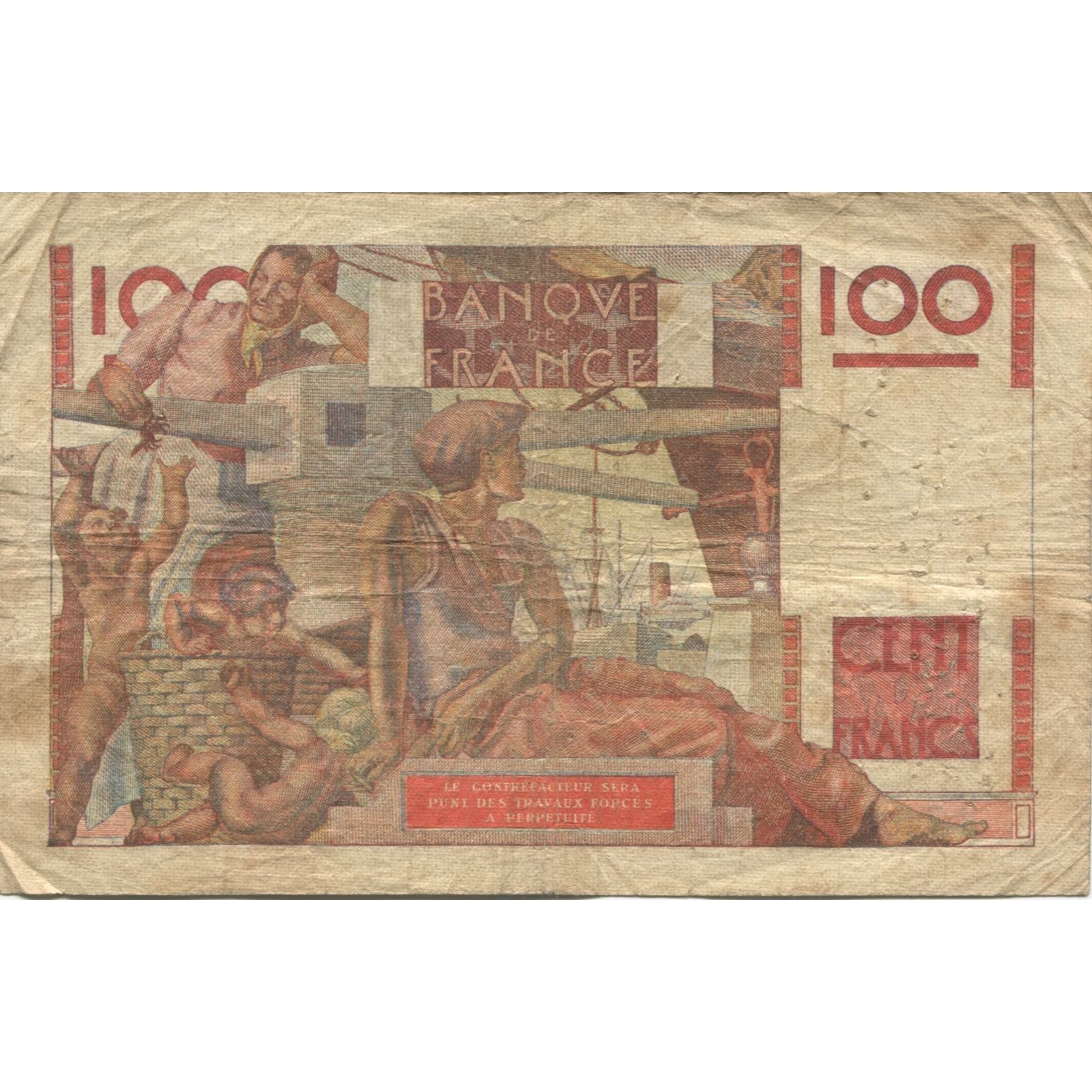 France, 100 Francs, Jeune Paysan, 1947, 1947-11-06, VF(20-25), Fayette:28.16