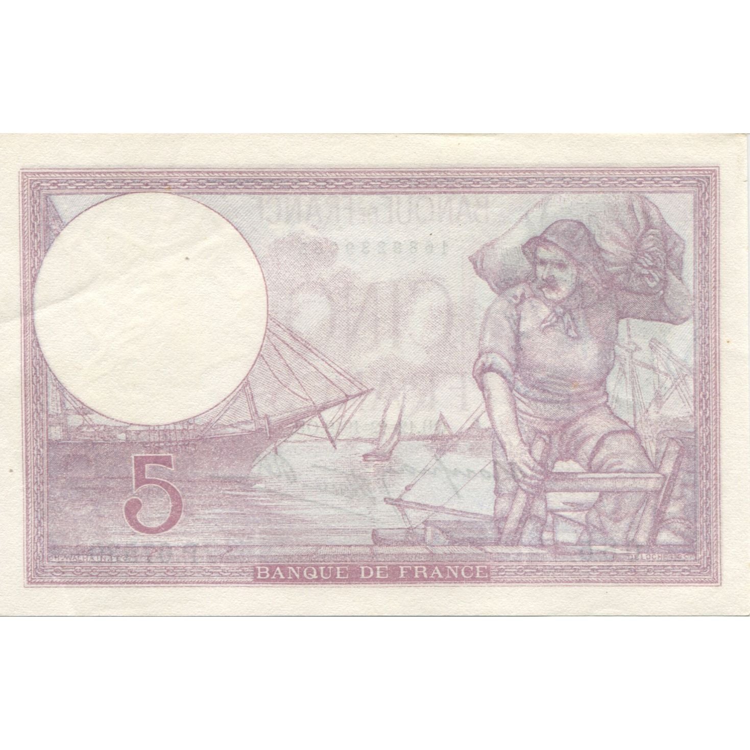 Francia, 5 Francs, Violet, 1940, 1940-12-12, MBC, Fayette:04.17, KM:83