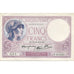 Francja, 5 Francs, Violet, 1940, 1940-12-12, AU(55-58), Fayette:04.17, KM:83