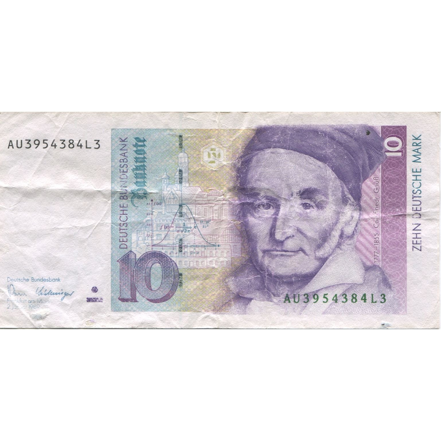 Banknote, GERMANY - FEDERAL REPUBLIC, 10 Deutsche Mark, 1989, 1989-01-02