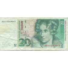 Banknote, GERMANY - FEDERAL REPUBLIC, 20 Deutsche Mark, 1991, 1991-08-01