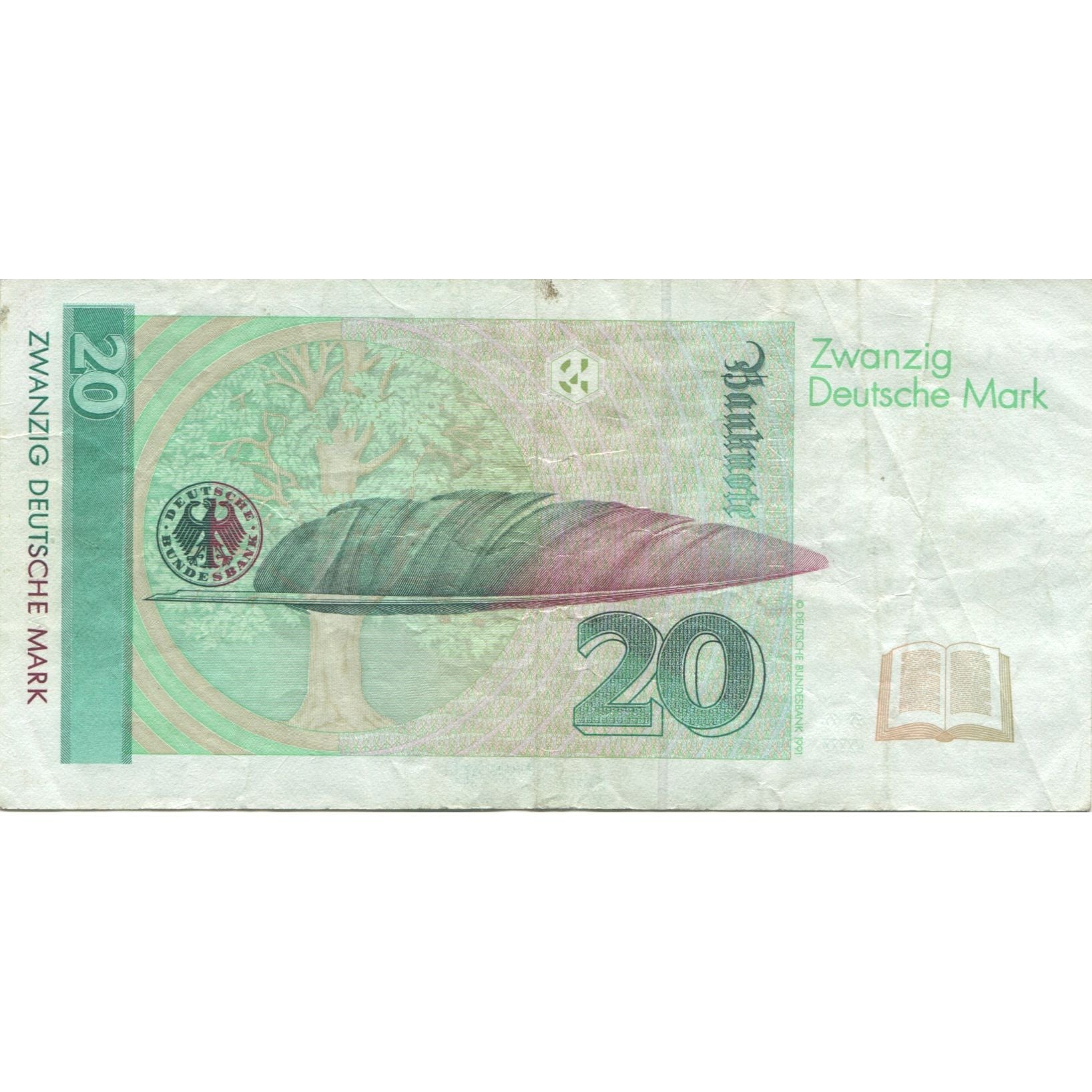 Banknote, GERMANY - FEDERAL REPUBLIC, 20 Deutsche Mark, 1991, 1991-08-01