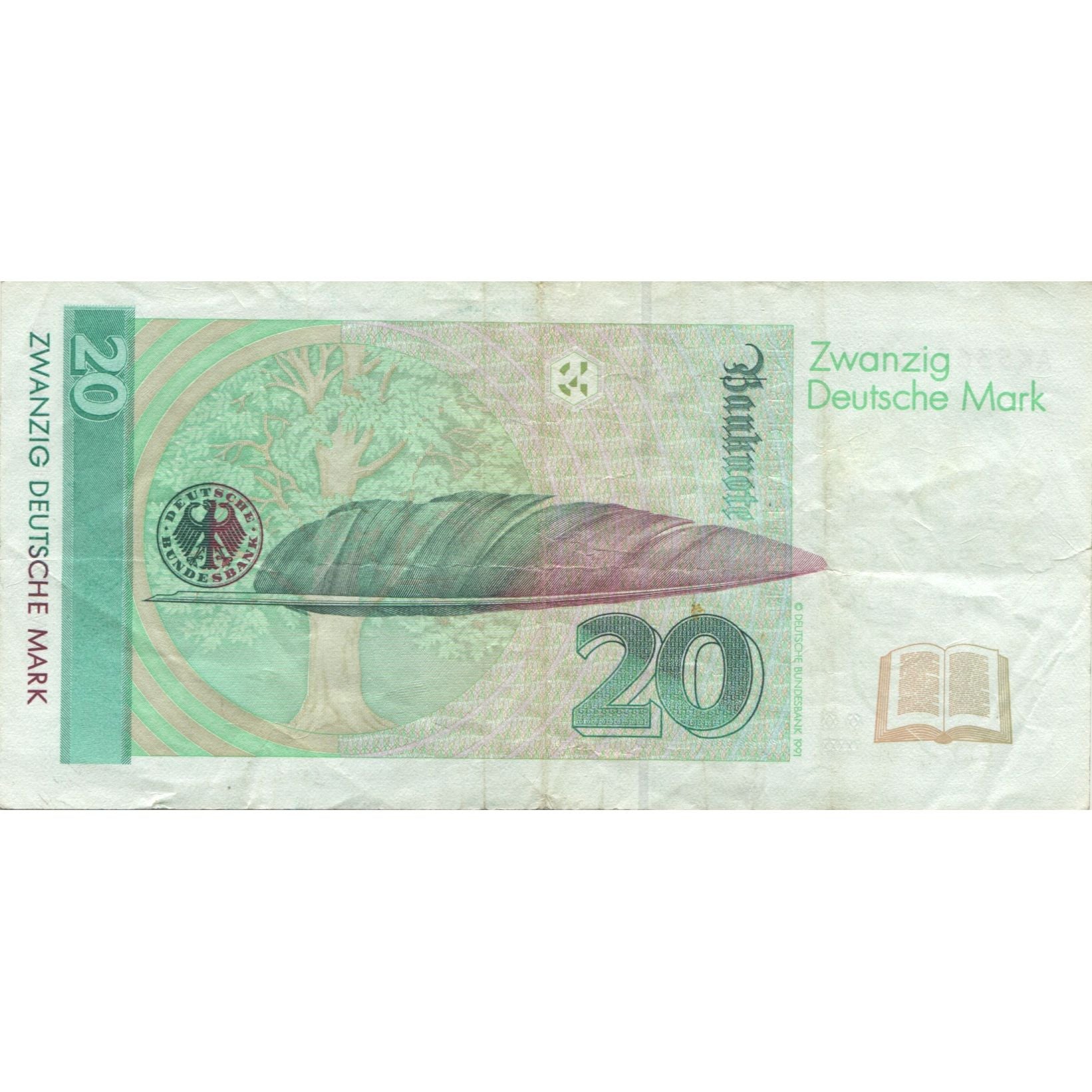 Banknote, GERMANY - FEDERAL REPUBLIC, 20 Deutsche Mark, 1991, 1991-08-01