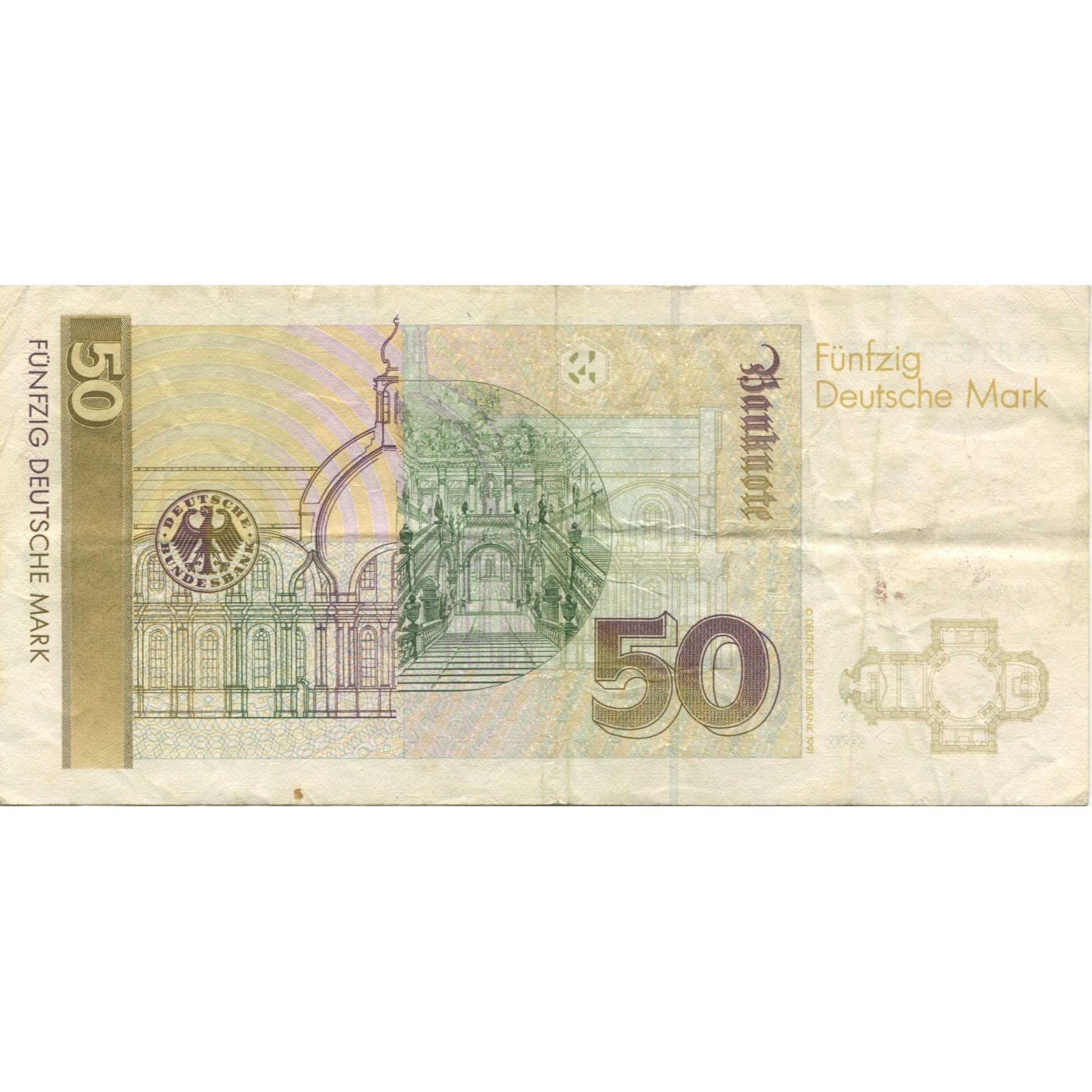 Banknote, GERMANY - FEDERAL REPUBLIC, 50 Deutsche Mark, 1991, 1991-08-01
