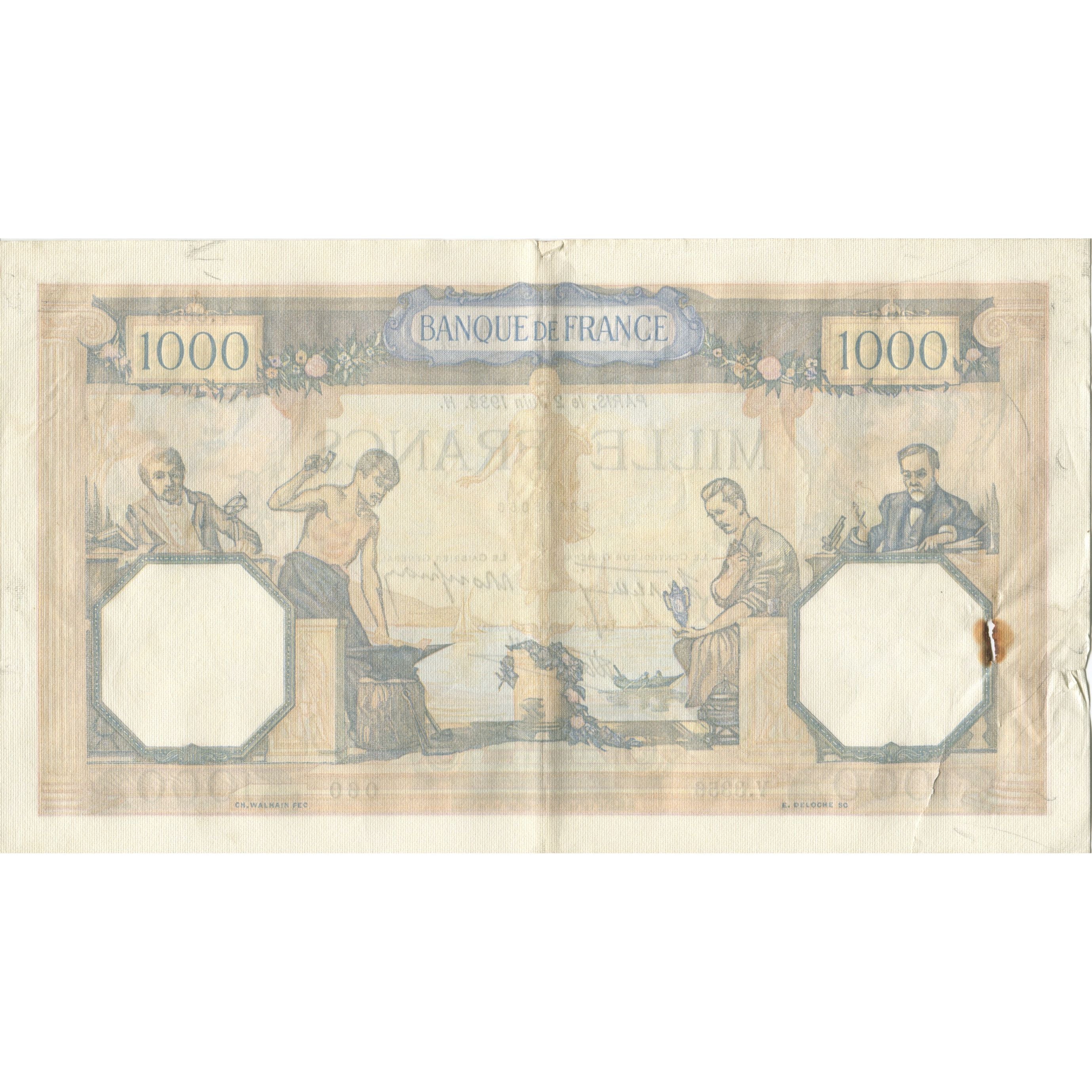 Francja, 1000 Francs, Cérès et Mercure, 1938, 1938-06-02, AU(55-58)