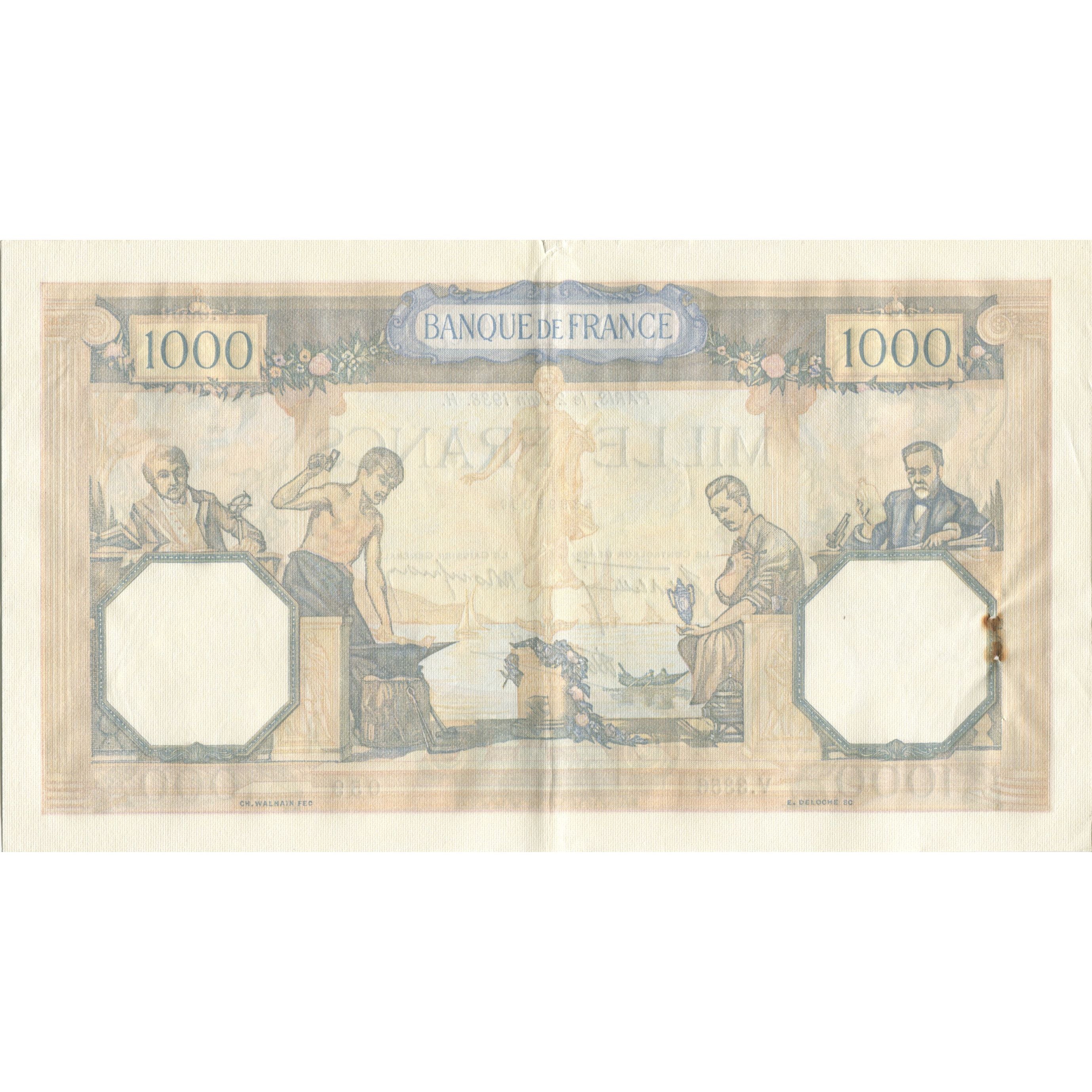 Francia, 1000 Francs, Cérès et Mercure, 1938, 1938-06-02, SPL-, Fayette:38.17