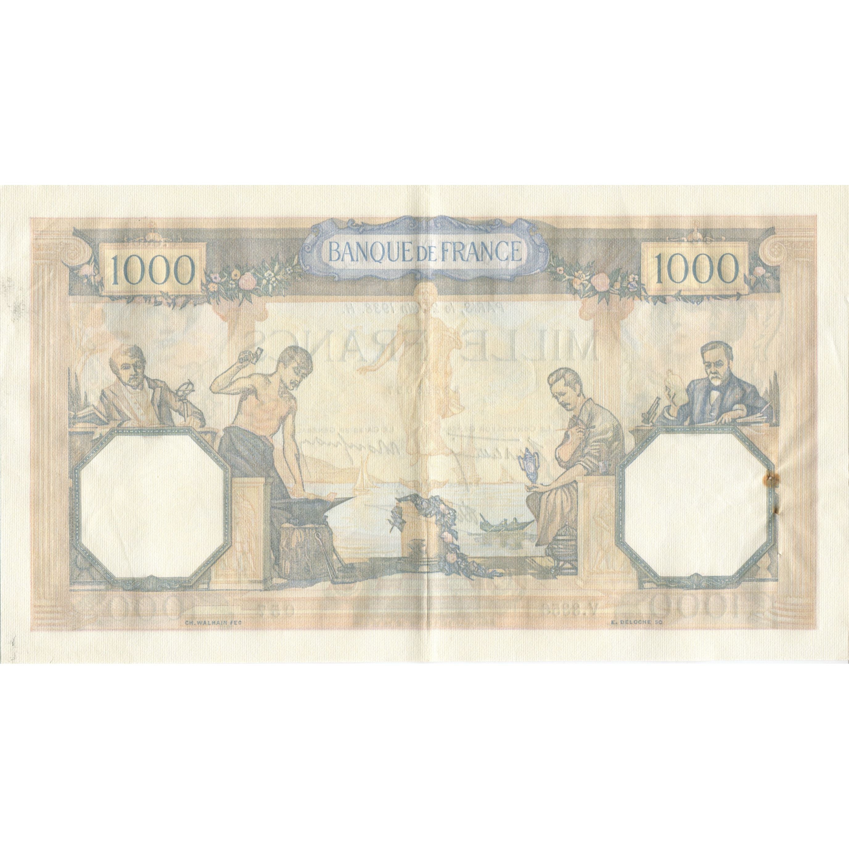 France, 1000 Francs, Cérès et Mercure, 1938, 1938-06-02, AU(55-58)