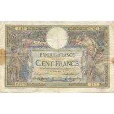 France, 100 Francs, Luc Olivier Merson, 1921, 1921-08-03, VF(20-25)