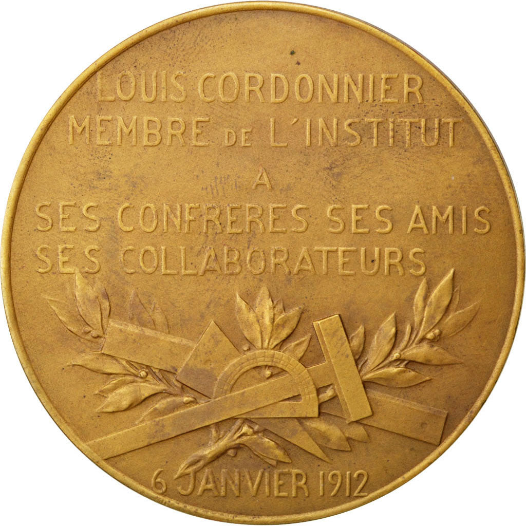 FRANCE, Arts & Culture, French Third Republic, Medal, 1912, AU(50-53), Bronze,..