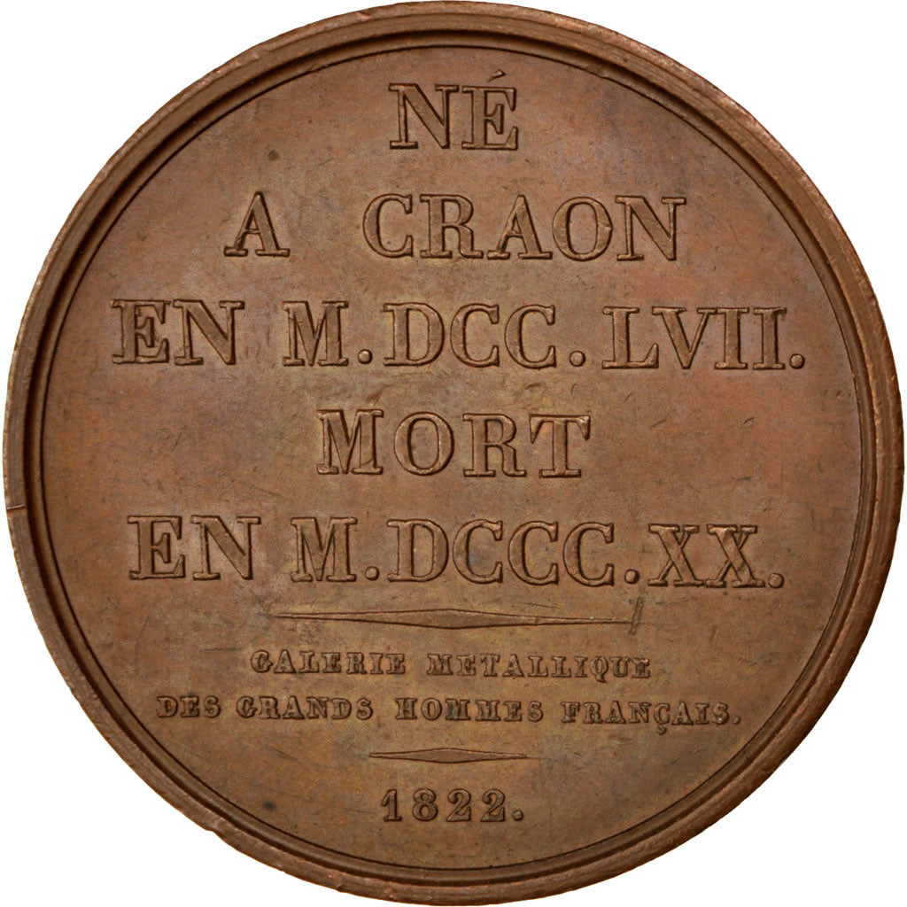 FRANCE, History, Louis XVIII, Medal, 1822, AU(50-53), Caqué, Bronze, 40.30