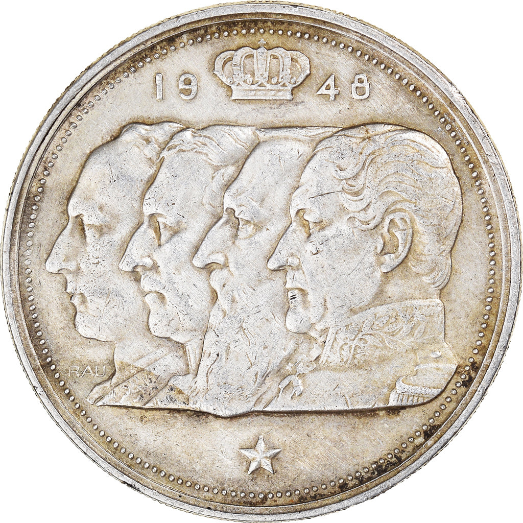 Coin, Belgium, 100 Francs, 100 Frank, 1948, EF(40-45), Silver, KM:138.1
