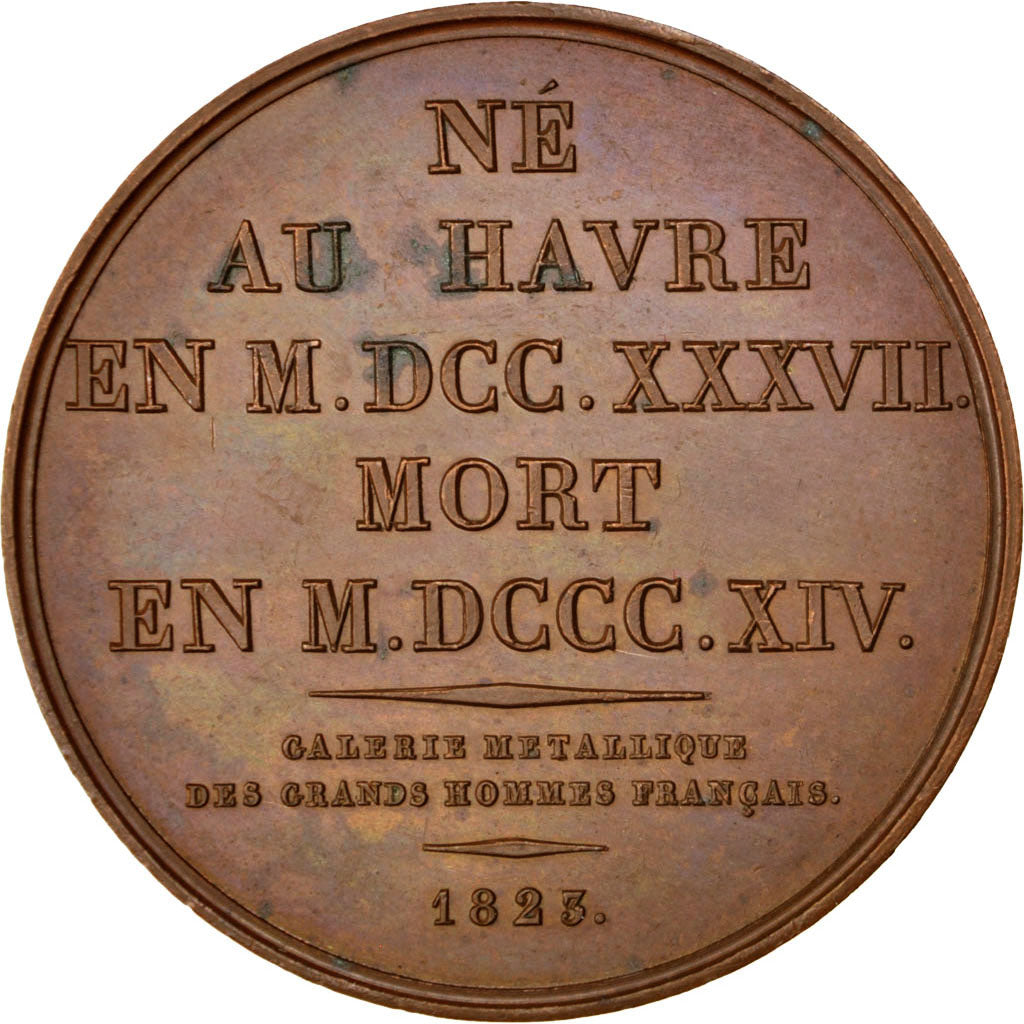 FRANCE, History, Louis XVIII, Medal, 1823, AU(50-53), Bronze, 40.00
