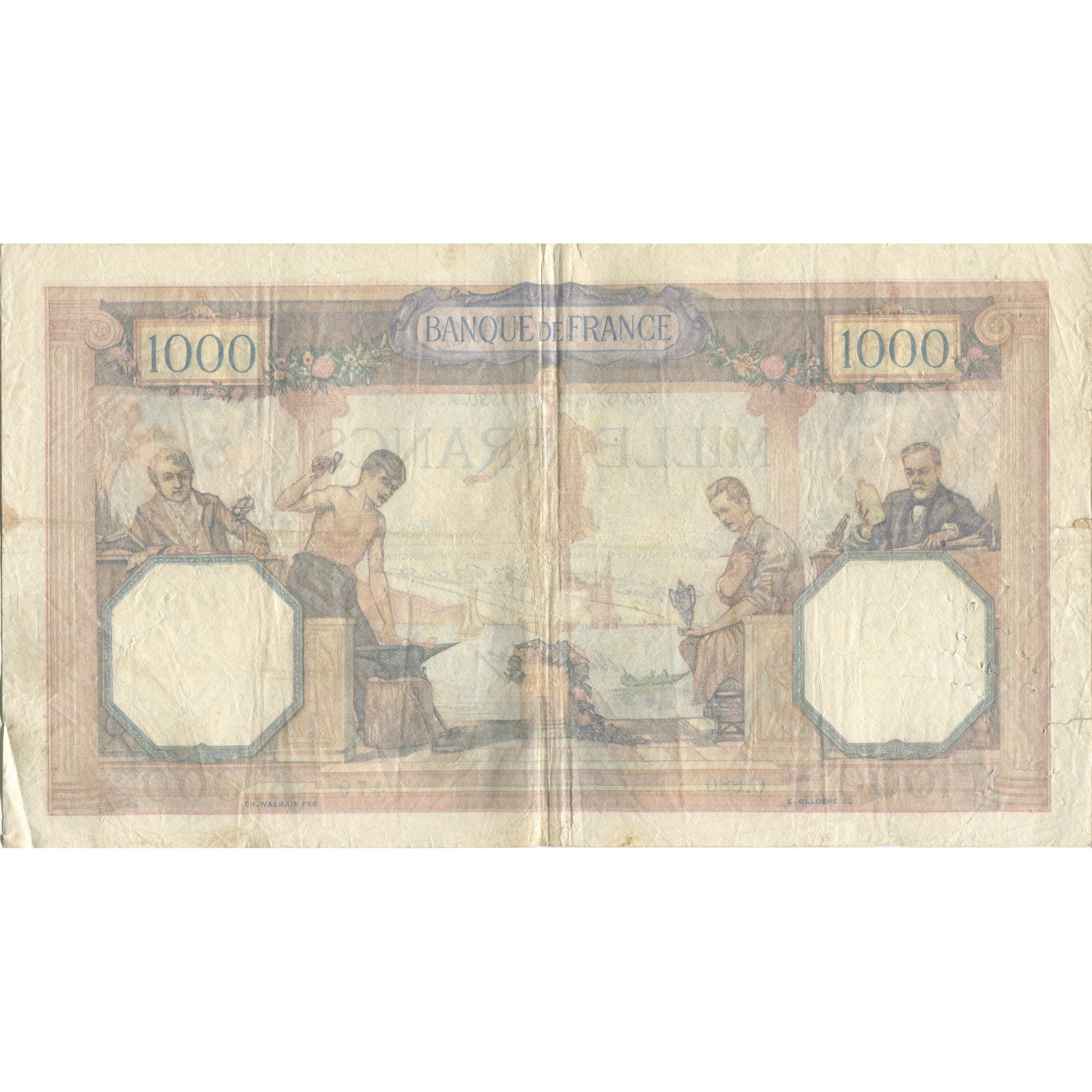 France, 1000 Francs, Cérès et Mercure, 1930, 1930-04-4, TB, Fayette:37.5