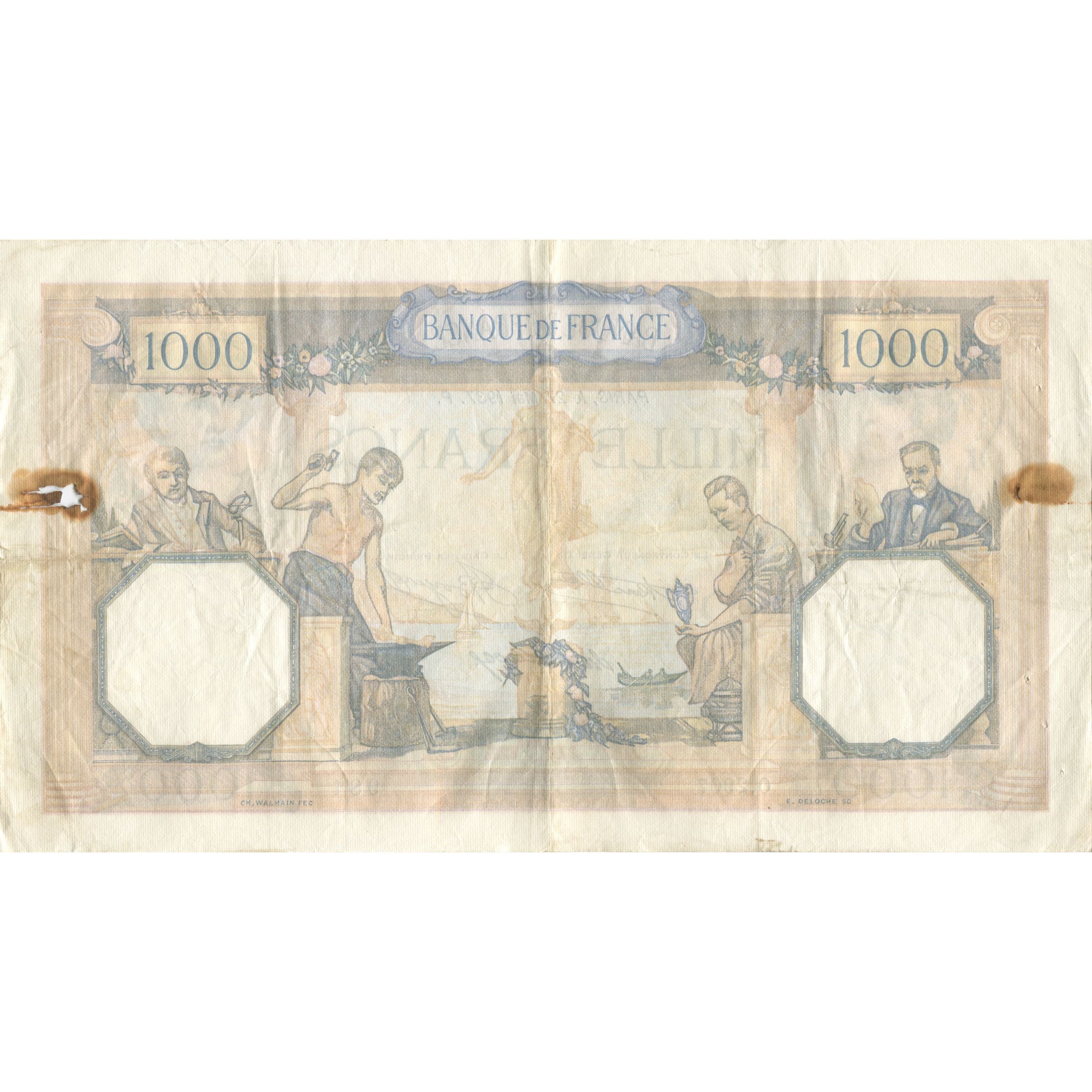 Frankrijk, 1000 Francs, Cérès et Mercure, 1937, 1937-05-27, TB, Fayette:37.10