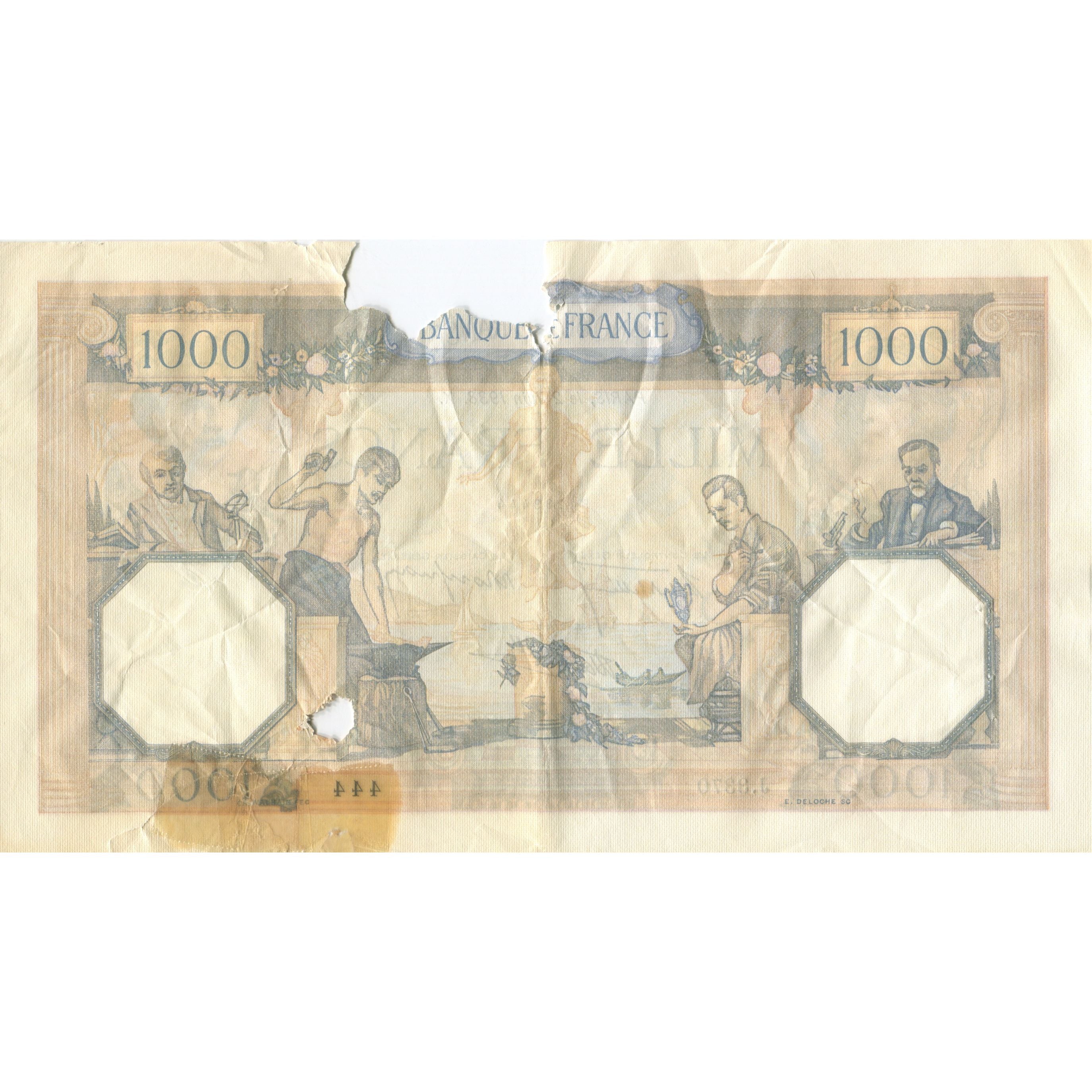 France, 1000 Francs, Cérès et Mercure, 1938, 1938-06-02, AB, Fayette:38.17