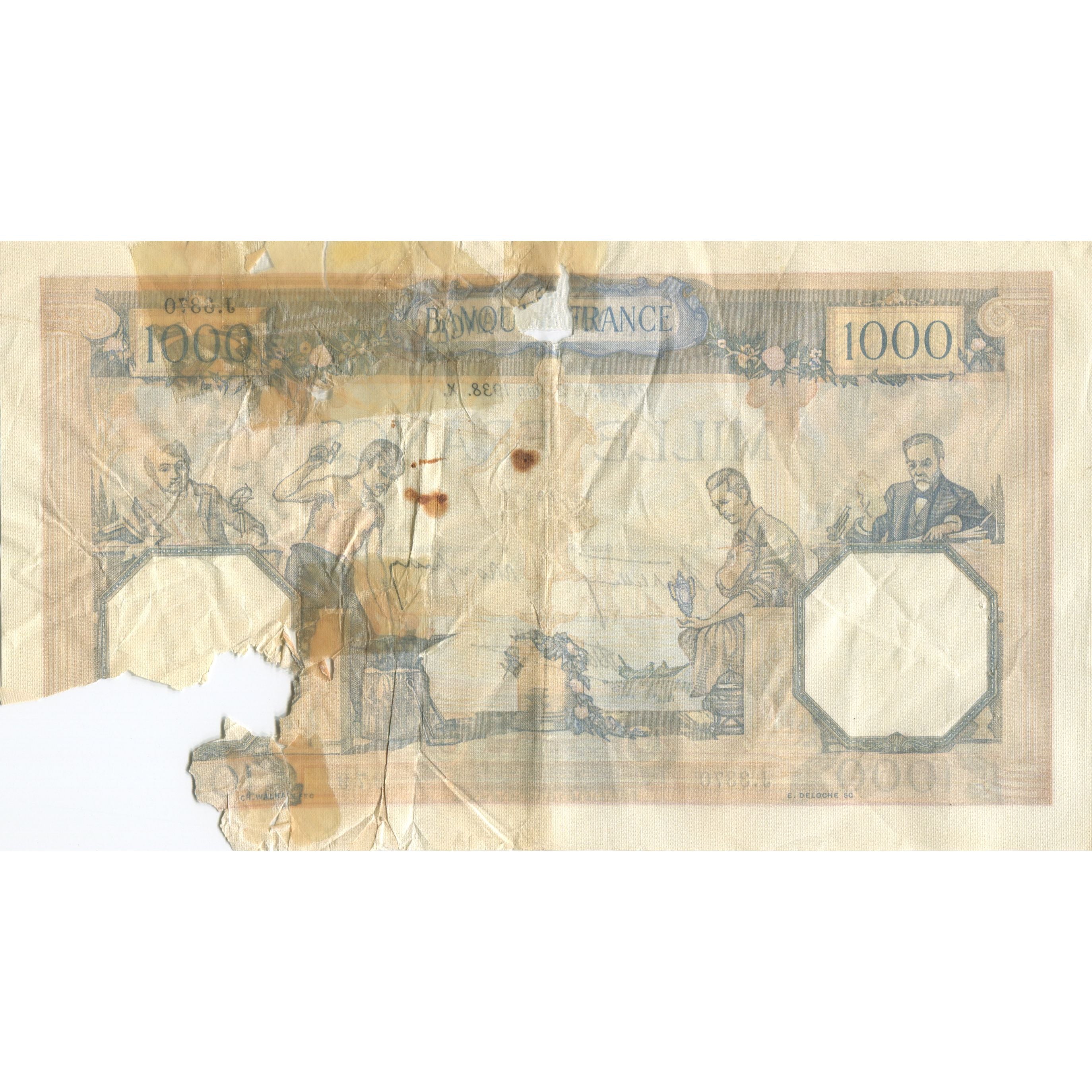 France, 1000 Francs, Cérès et Mercure, 1938, 1938-06-02, AG(1-3)