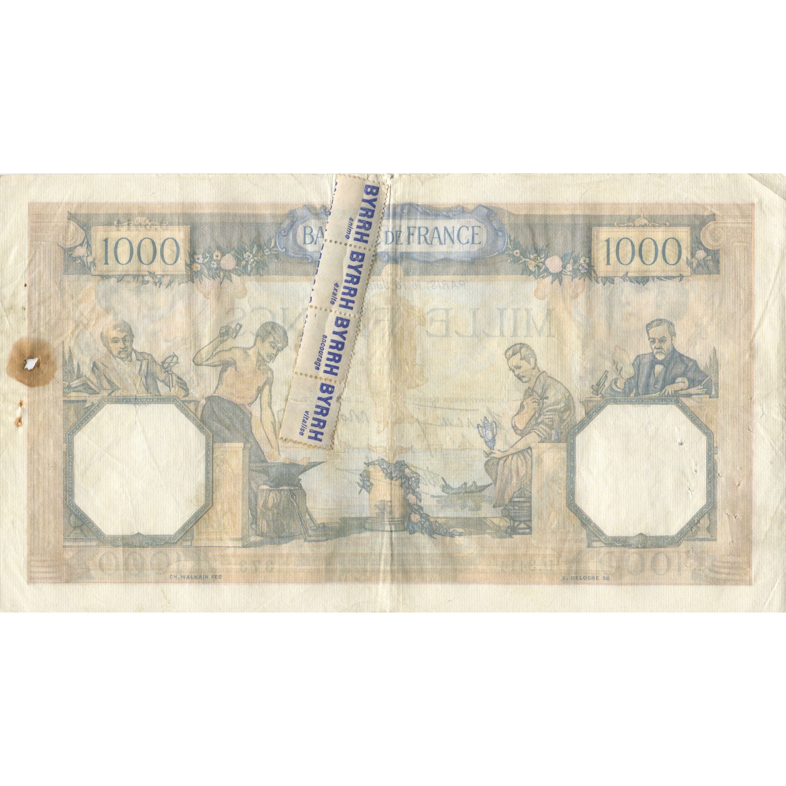 Frankrijk, 1000 Francs, Cérès et Mercure, 1938, 1938-06-16, TB, Fayette:38.19