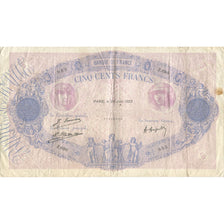 Francia, 500 Francs, Bleu et Rose, 1923, 1923-06-20, MB, Fayette:30.27, KM:66j