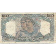 France, 1000 Francs, Minerve et Hercule, 1945, 1945-07-12, VF(20-25)