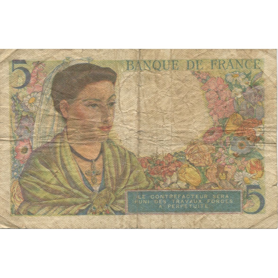 Frankreich, 5 Francs, Berger, 1943, 1943-07-22, S, Fayette:05.2, KM:98a