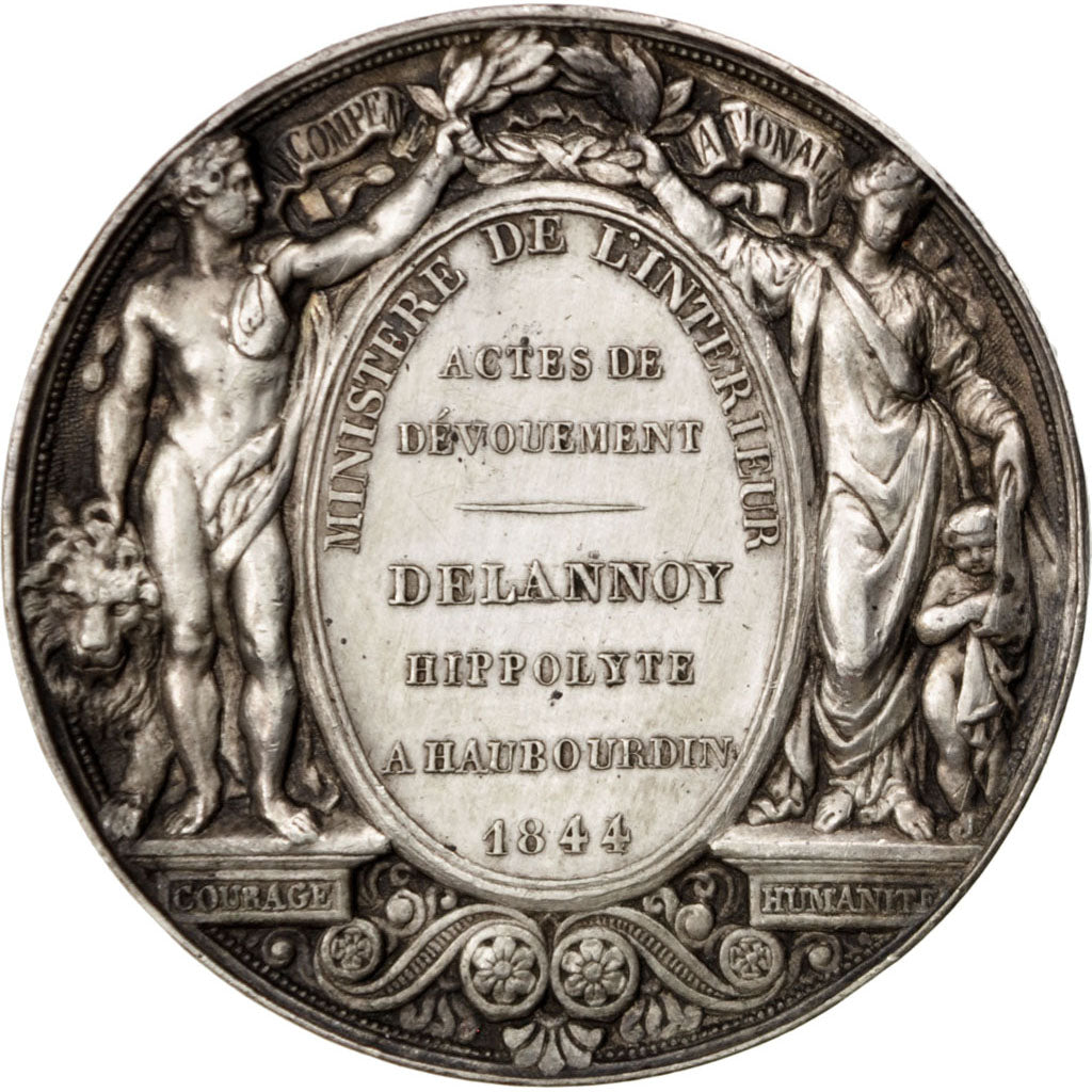 FRANCE, Politics, Society, War, Louis Philippe I, Medal, 1844, AU(50-53),...