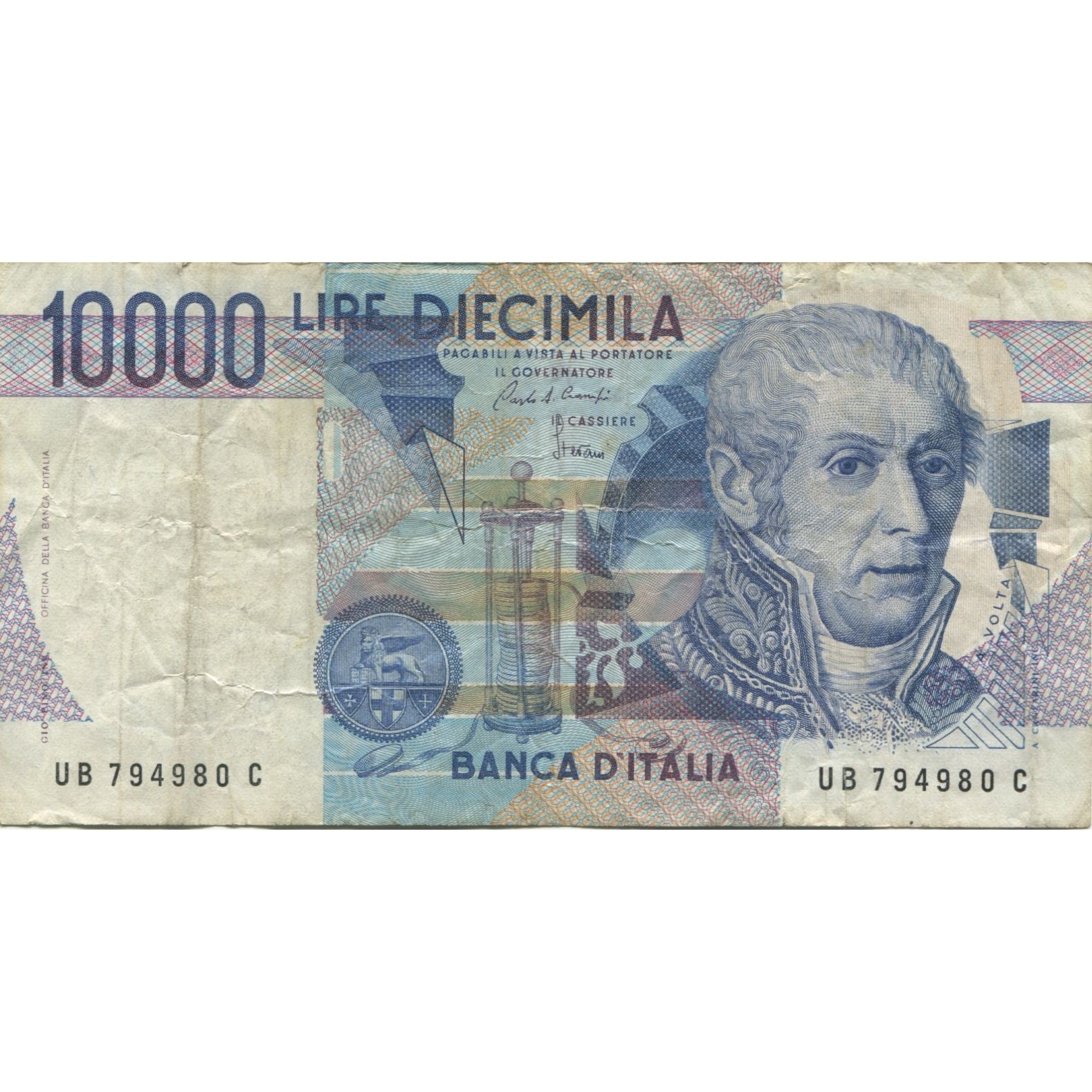 Billet, Italie, 10,000 Lire, 1984, 1984-09-03, KM:112a, B+