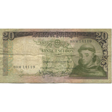 Banknot, Portugal, 20 Escudos, 1954, 1954-05-26, KM:167b, VF(20-25)