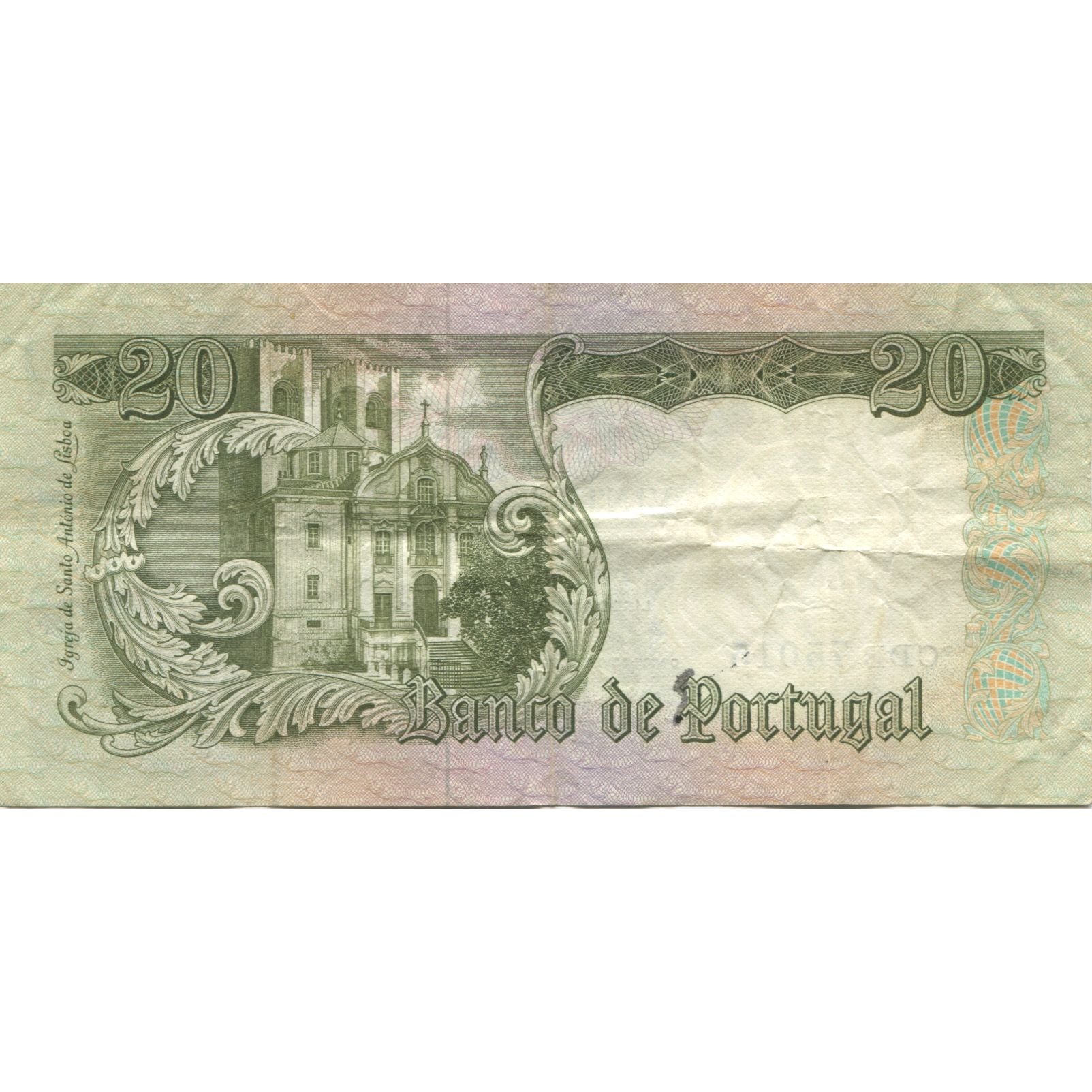 Banknote, Portugal, 20 Escudos, 1954, 1954-05-26, KM:167b, VF(30-35)