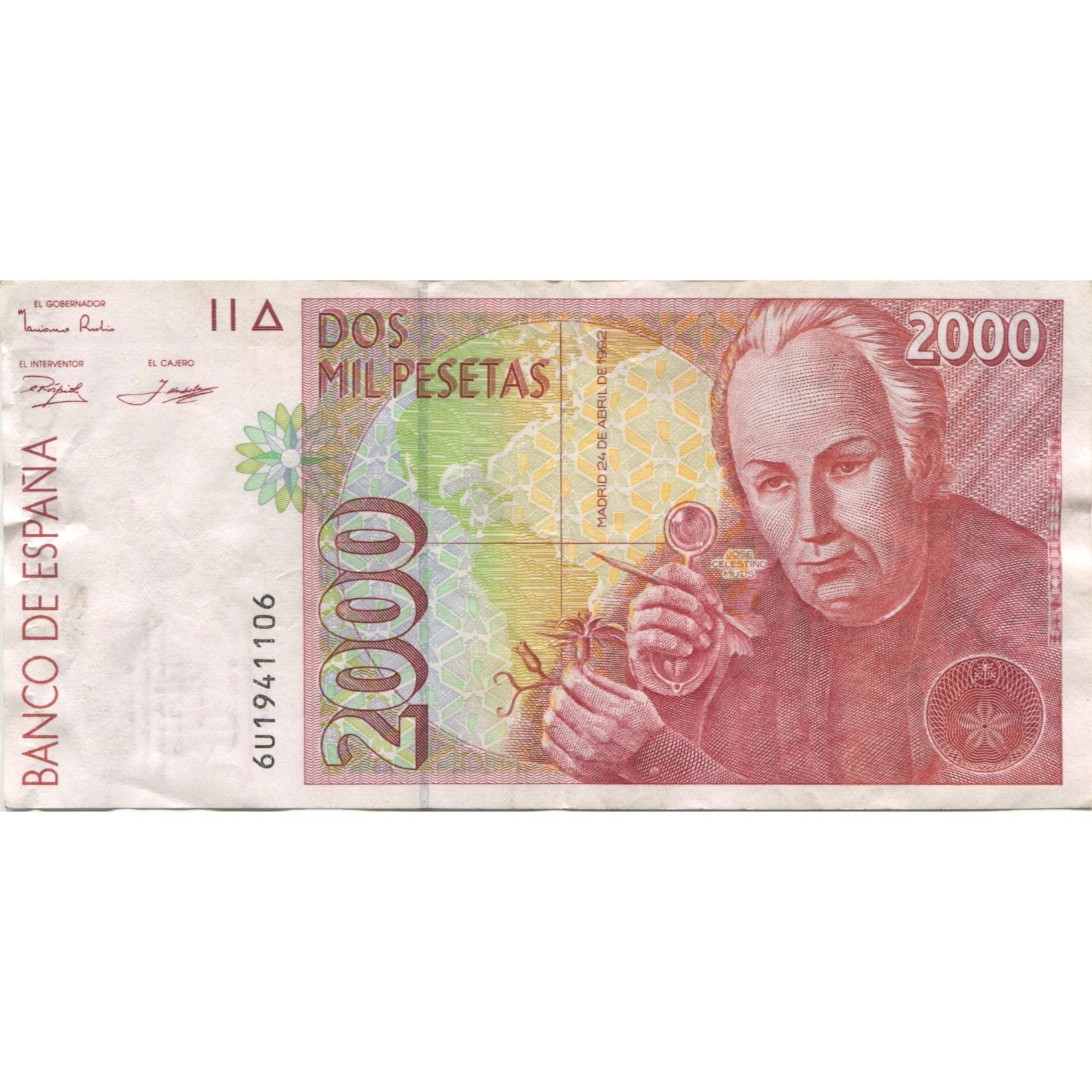 Banconote, Spagna, 2000 Pesetas, 1992, KM:162, BB