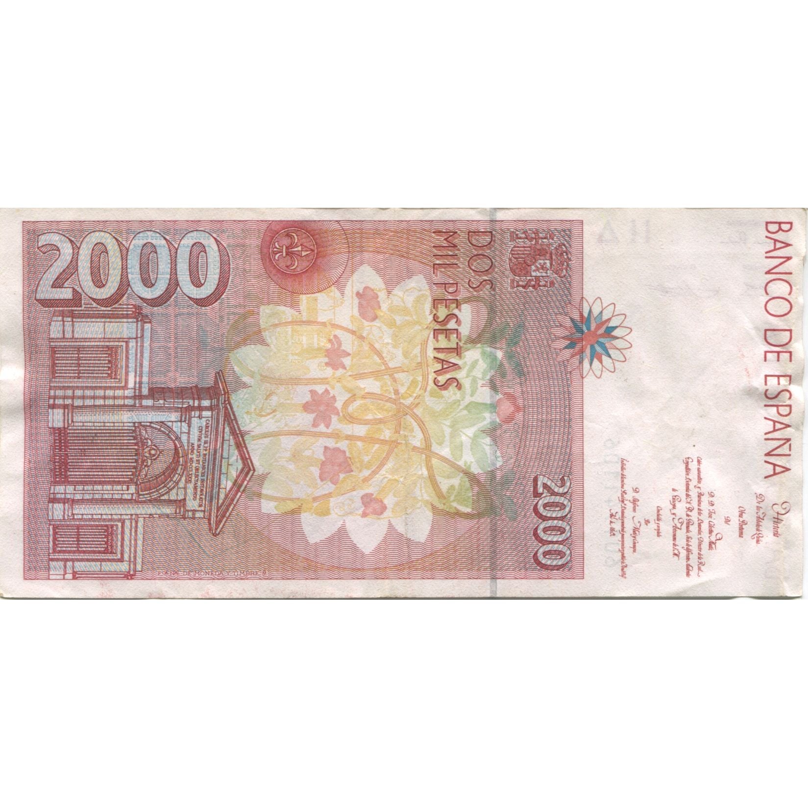 Banconote, Spagna, 2000 Pesetas, 1992, KM:162, BB