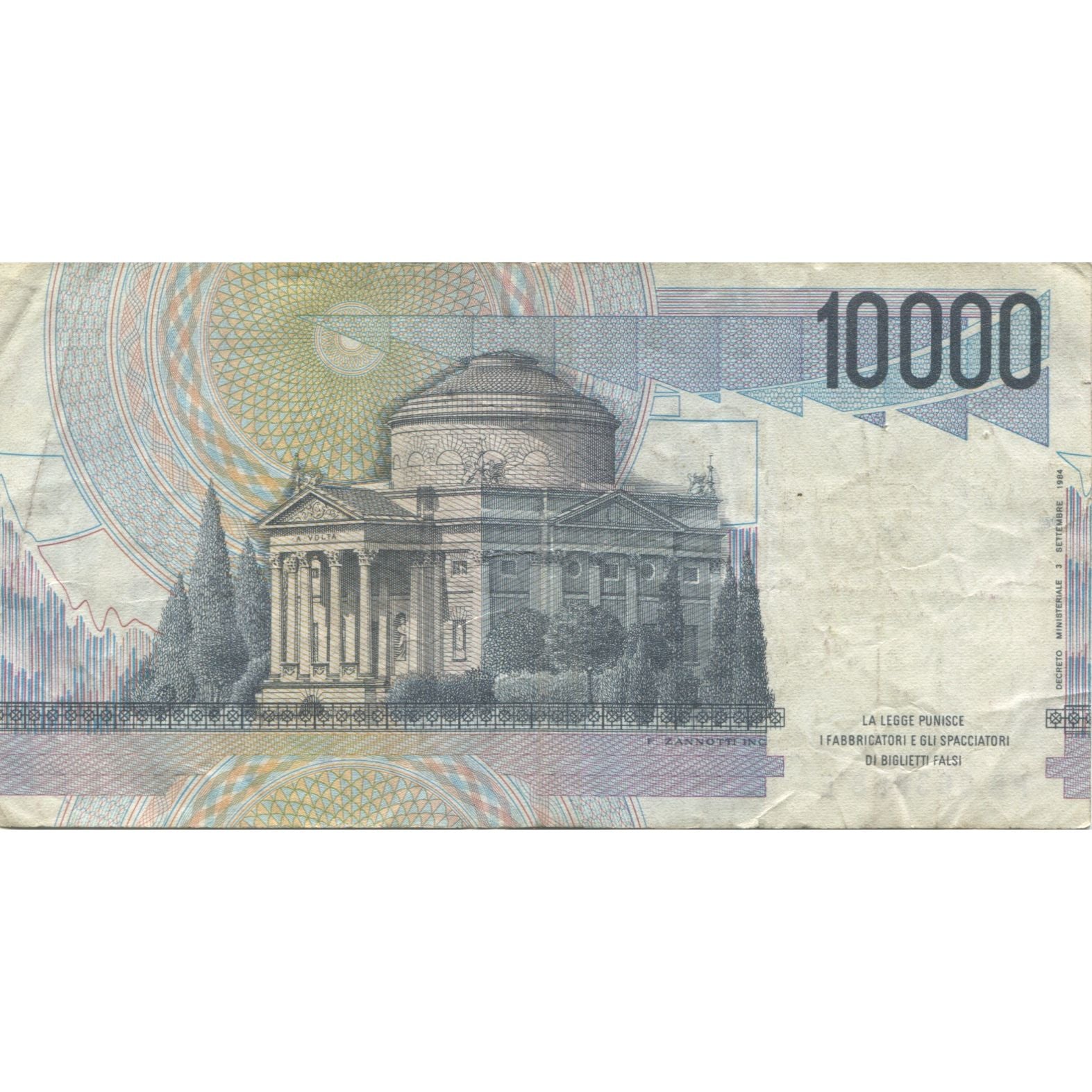 Banknot, Włochy, 10,000 Lire, 1984, 1984-09-03, KM:112a, EF(40-45)