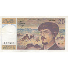 Francia, 20 Francs, Debussy, 1980, MBC, Fayette:66.1, KM:151a