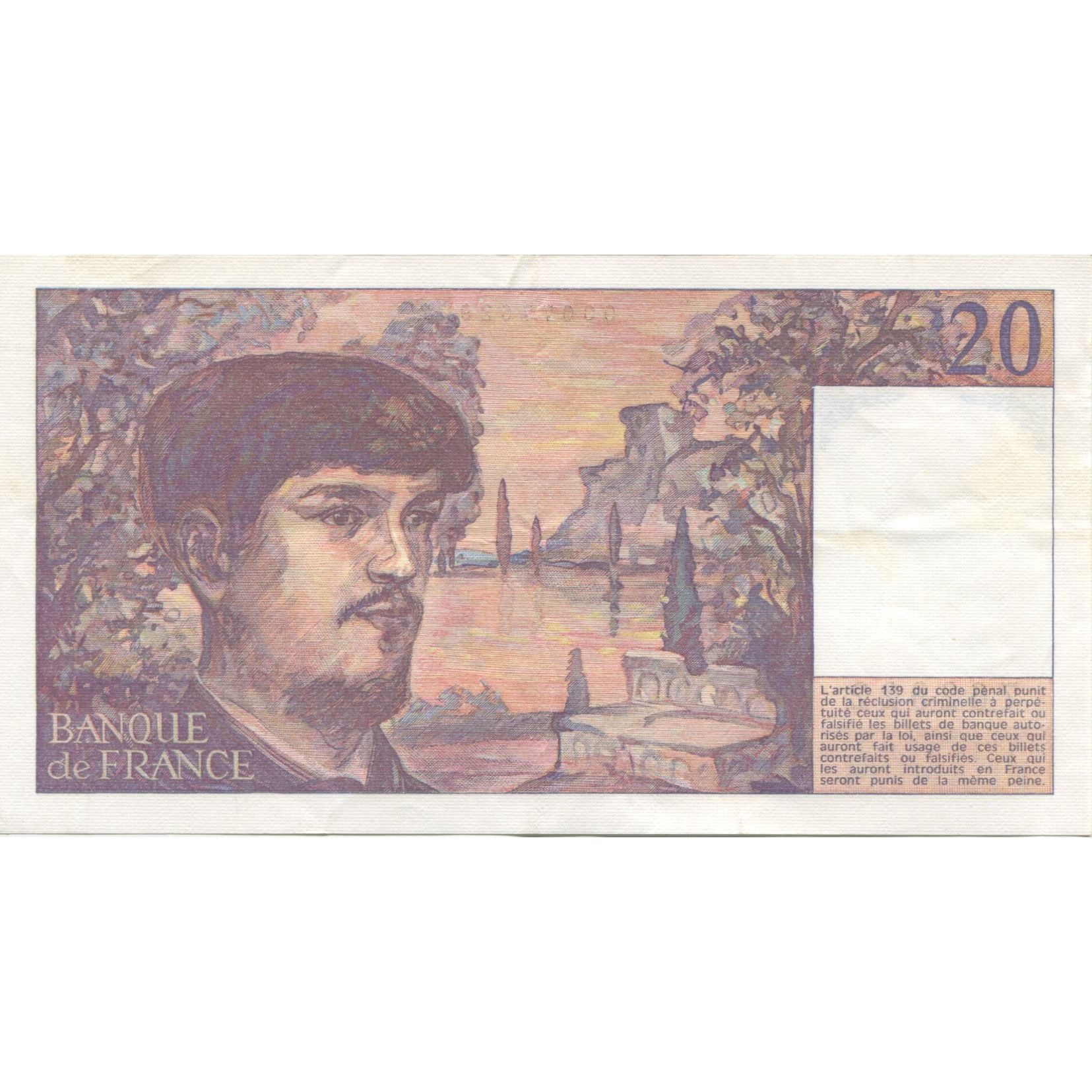 Frankreich, 20 Francs, Debussy, 1980, SS, Fayette:66.1, KM:151a